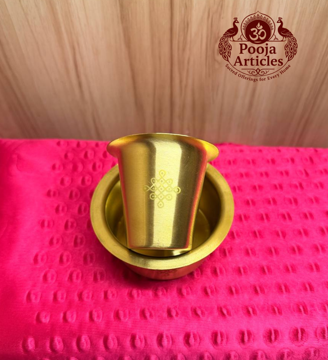 Brass Coffee Dabara Set 2.5 Inch