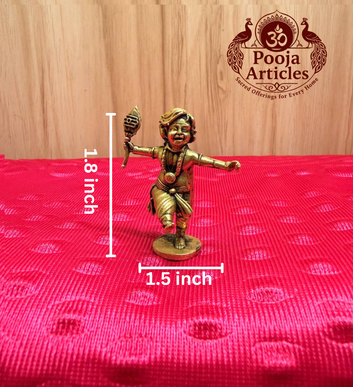 Brass Dancing Lord Murugan 1.8 Inch