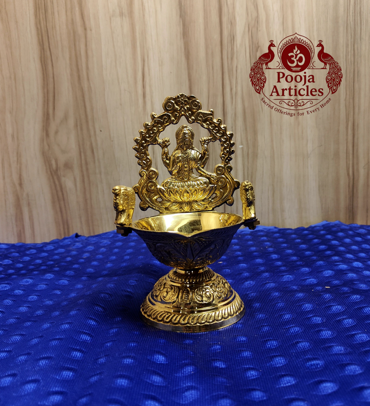 Brass Gajalakshmi Diya 6 Inch