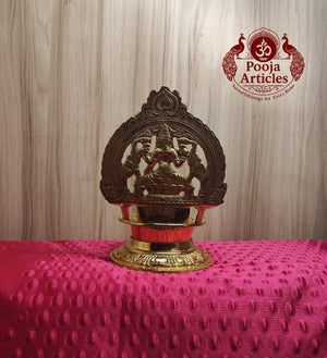 Brass Gajalakshmi Diya Idol 7.8 Inch