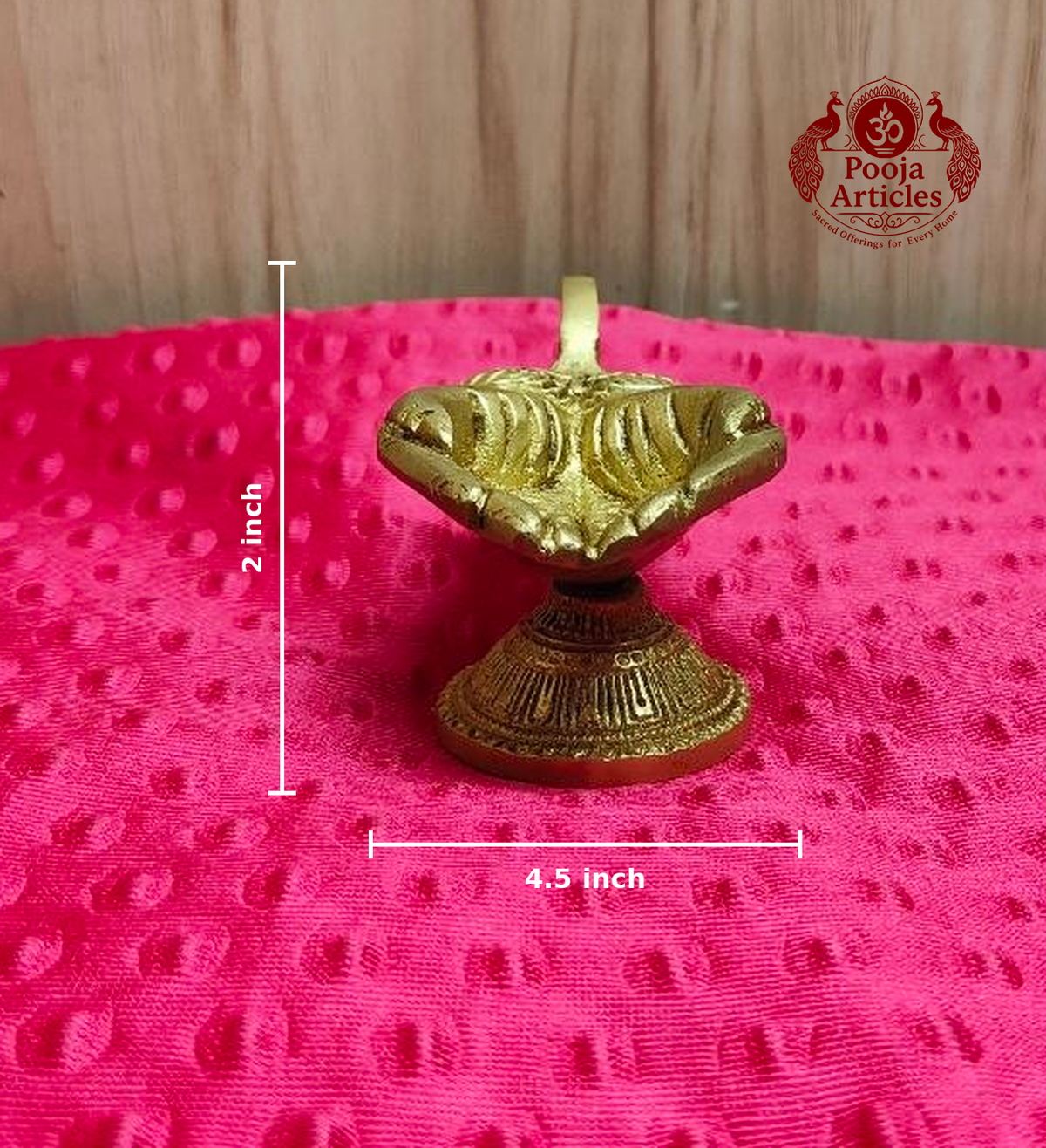 Brass Hand Shaped Oil Diya 2 Inch