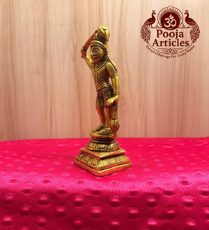 Brass Idol Madurai Veeran 5.6 Inch
