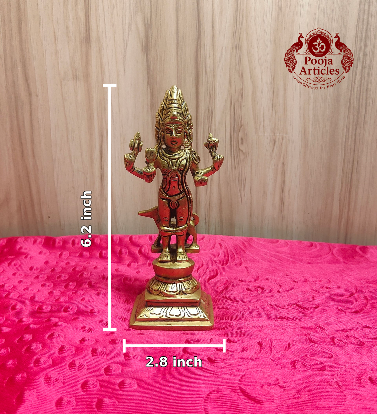 Brass Kala Bhairavar Statue 6.2 inch