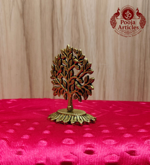 Brass Kalpavriksha Tree 3.3 Inch - Side View