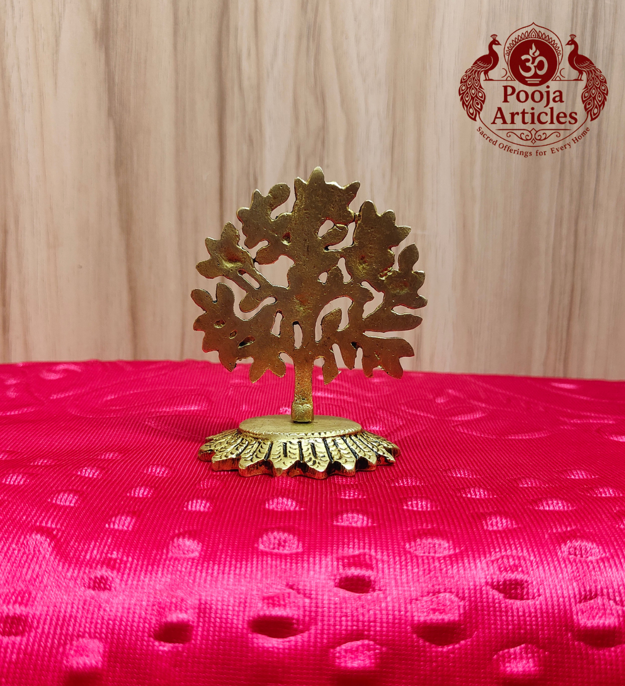 Brass Kalpavriksha Tree 3.3 Inch - Back View
