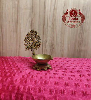 Brass Tree Diya Idol 4 Inch 