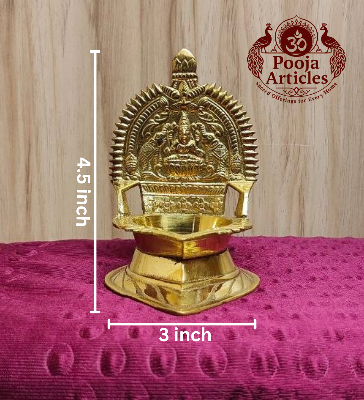 Brass Kamatchi Amman Vilakku 4.5 Inch