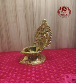 Brass Kamatchi Amman Vilakku 7.2 Inch