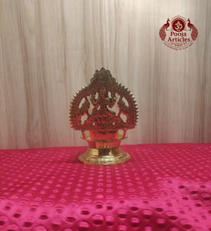 Brass Kamatchi Amman Vilakku 7.2 Inch