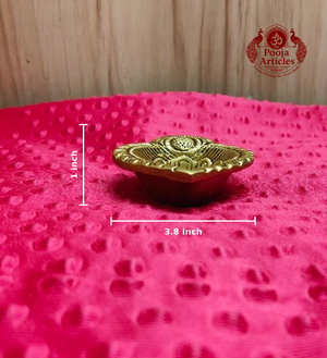  Brass Leaf Shaped Diya 3.8 Inch 