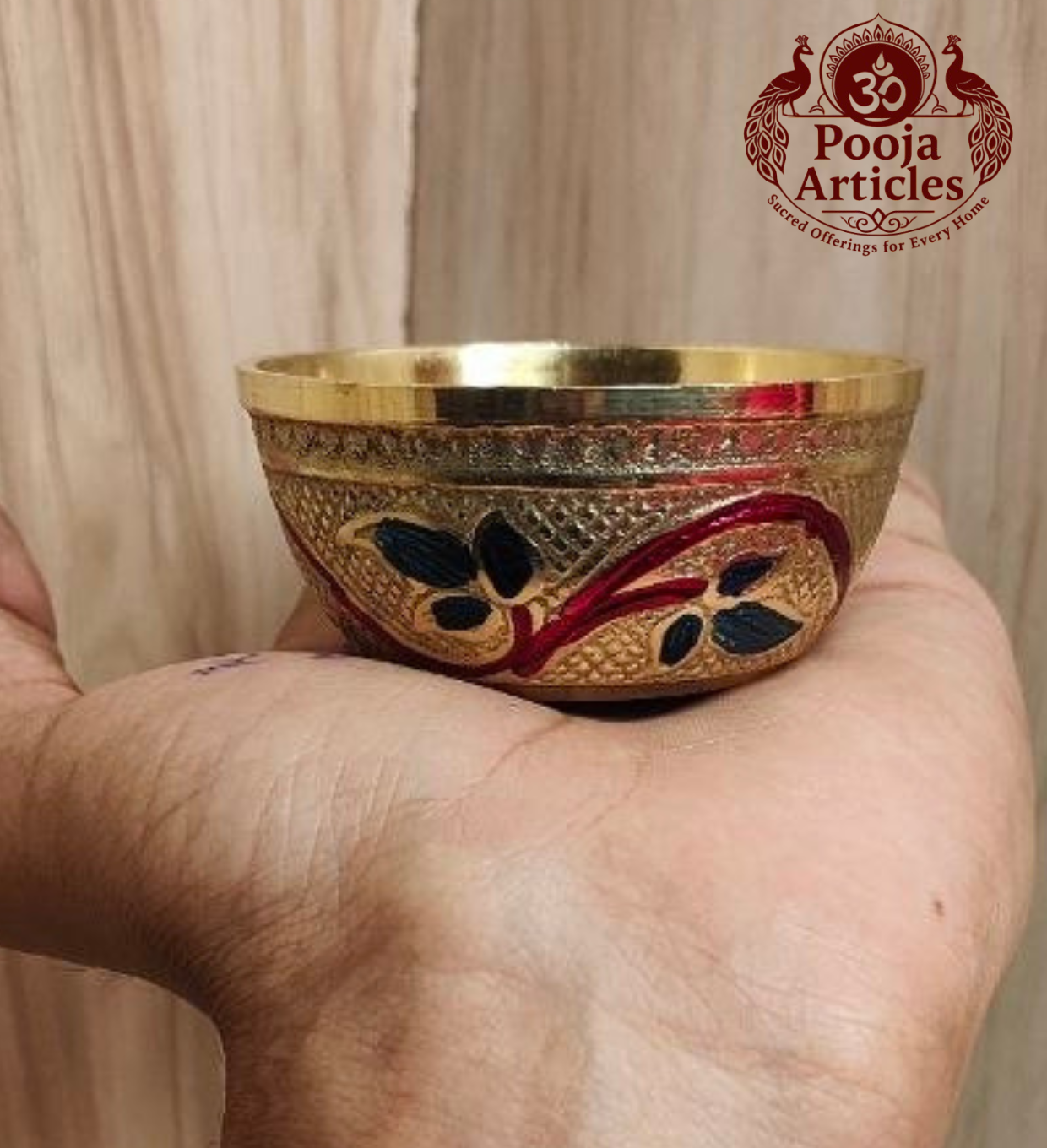 Brass Meenakari Diya Bowl 2.6 Inch