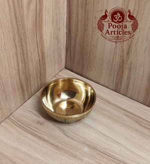 Brass Meenakari Pooja Bowl 3 Inch