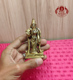 Brass Meenakshi Amman Statue 3.7 Inch