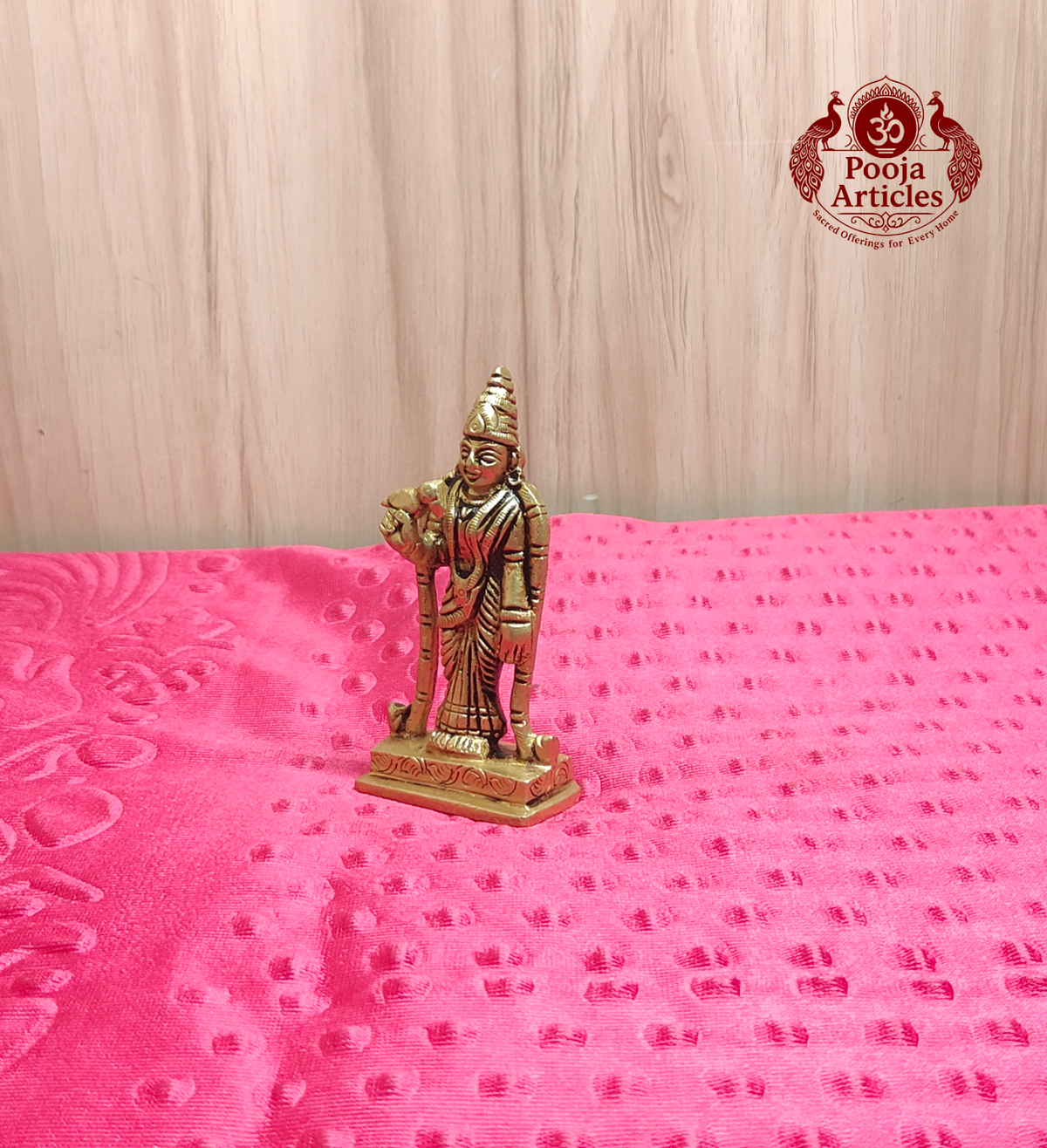 Brass Meenakshi Amman Statue 3.7 Inch
