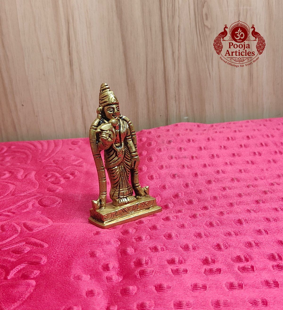 Brass Meenakshi Amman Statue 3.7 Inch
