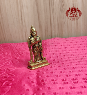Brass Meenakshi Amman Statue 3.7 Inch