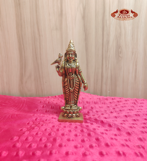 Brass Meenakshi Statue 5.8 Inch 