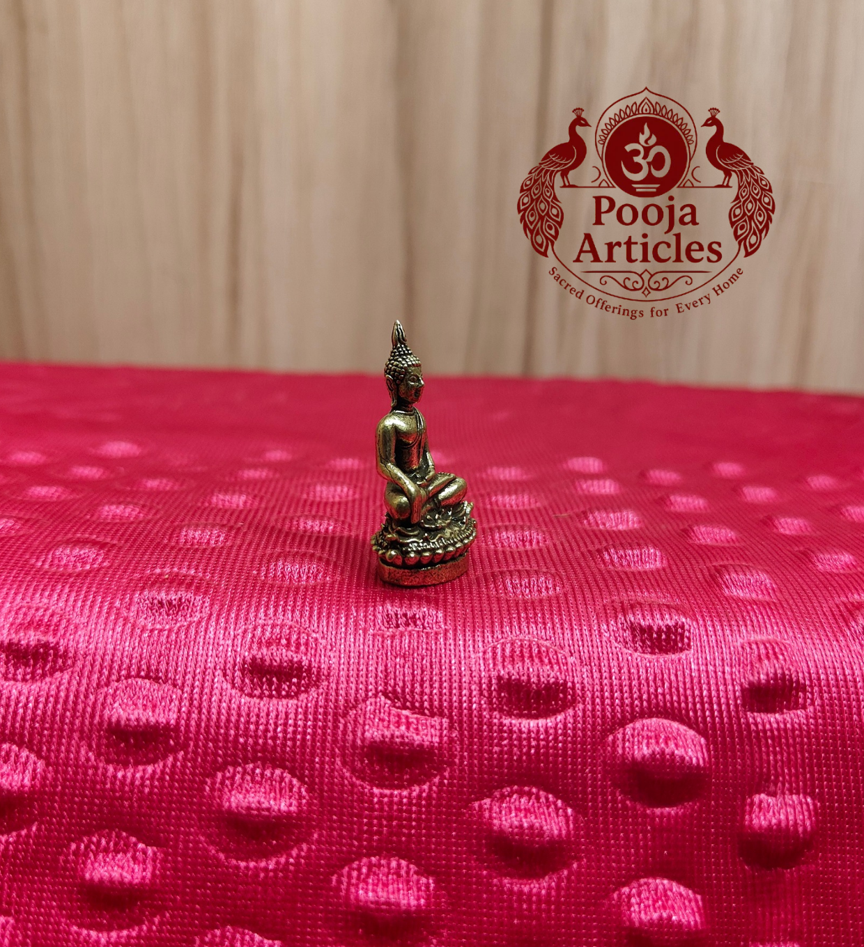 Brass Miniature Buddha Statue 1.5 Inch