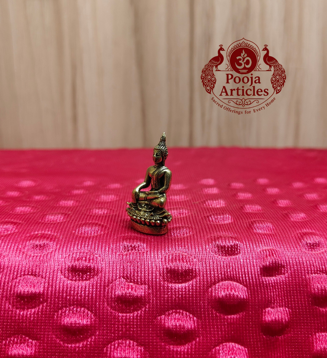 Brass Miniature Buddha Statue 1.5 Inch