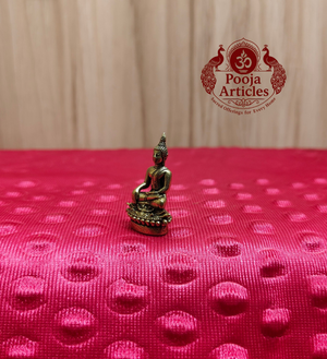 Brass Miniature Buddha Statue 1.5 Inch