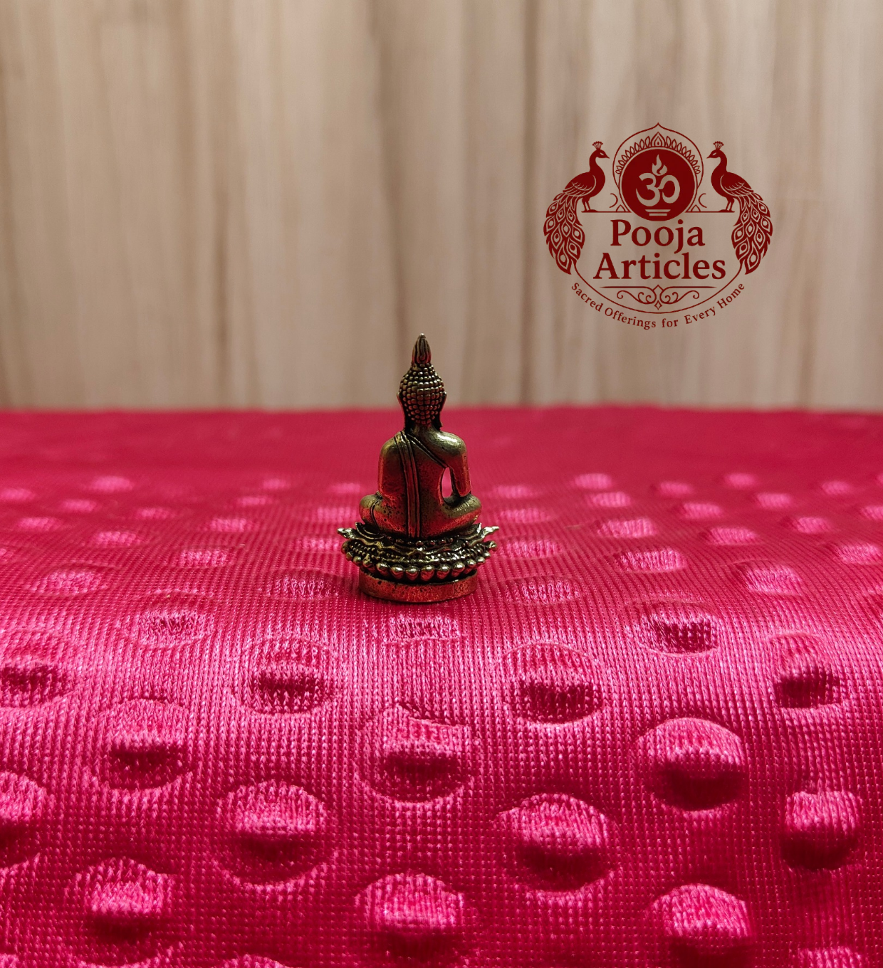 Brass Miniature Buddha Statue 1.5 Inch