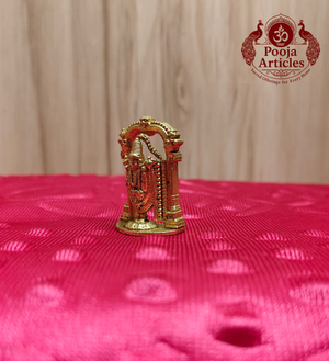 Brass Miniature Lord Venkateswara Idol 1.3 Inch