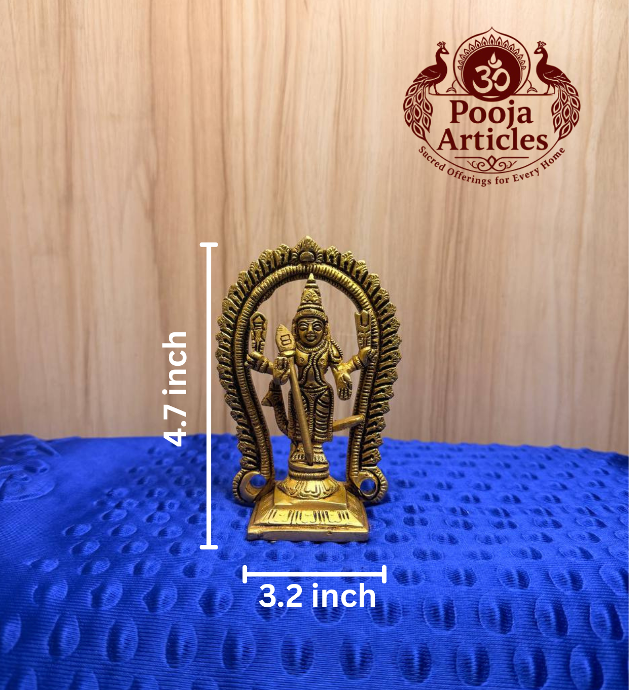 Brass Murugan Idol 4.7 Inch