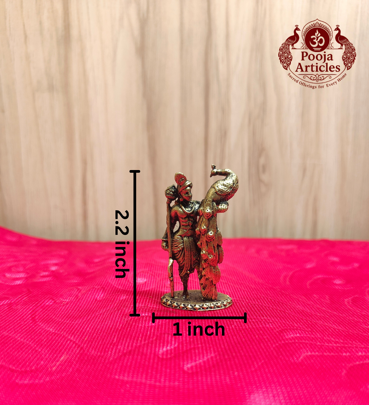 Brass Murugan Statue 2.2 Inch