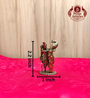 Brass Murugan Statue 2.2 Inch