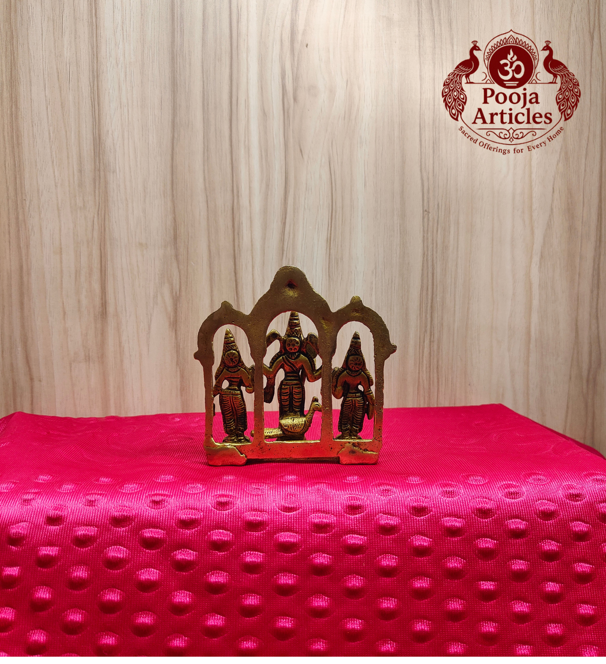 Brass Murugan Valli Deivanai Statue 4.2 Inch