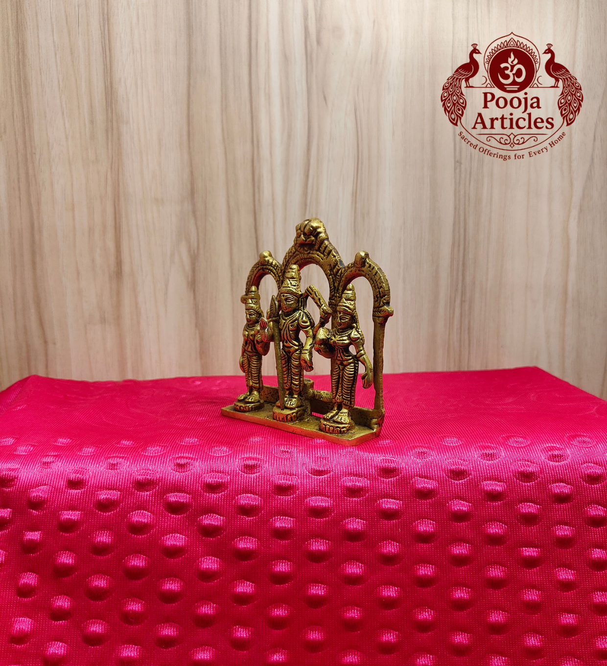 Brass Murugan Valli Deivanai Statue 4.2 Inch