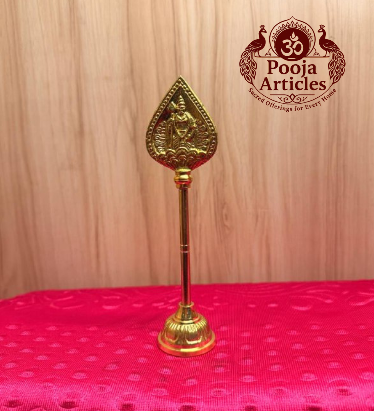 Brass Murugan Vel Stand 6.5 Inch
