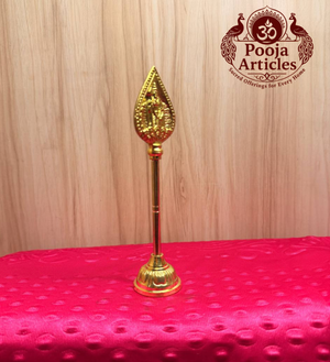 Brass Murugan Vel Stand 6.5 Inch