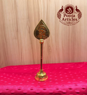 Brass Murugan Vel Stand 6.5 Inch