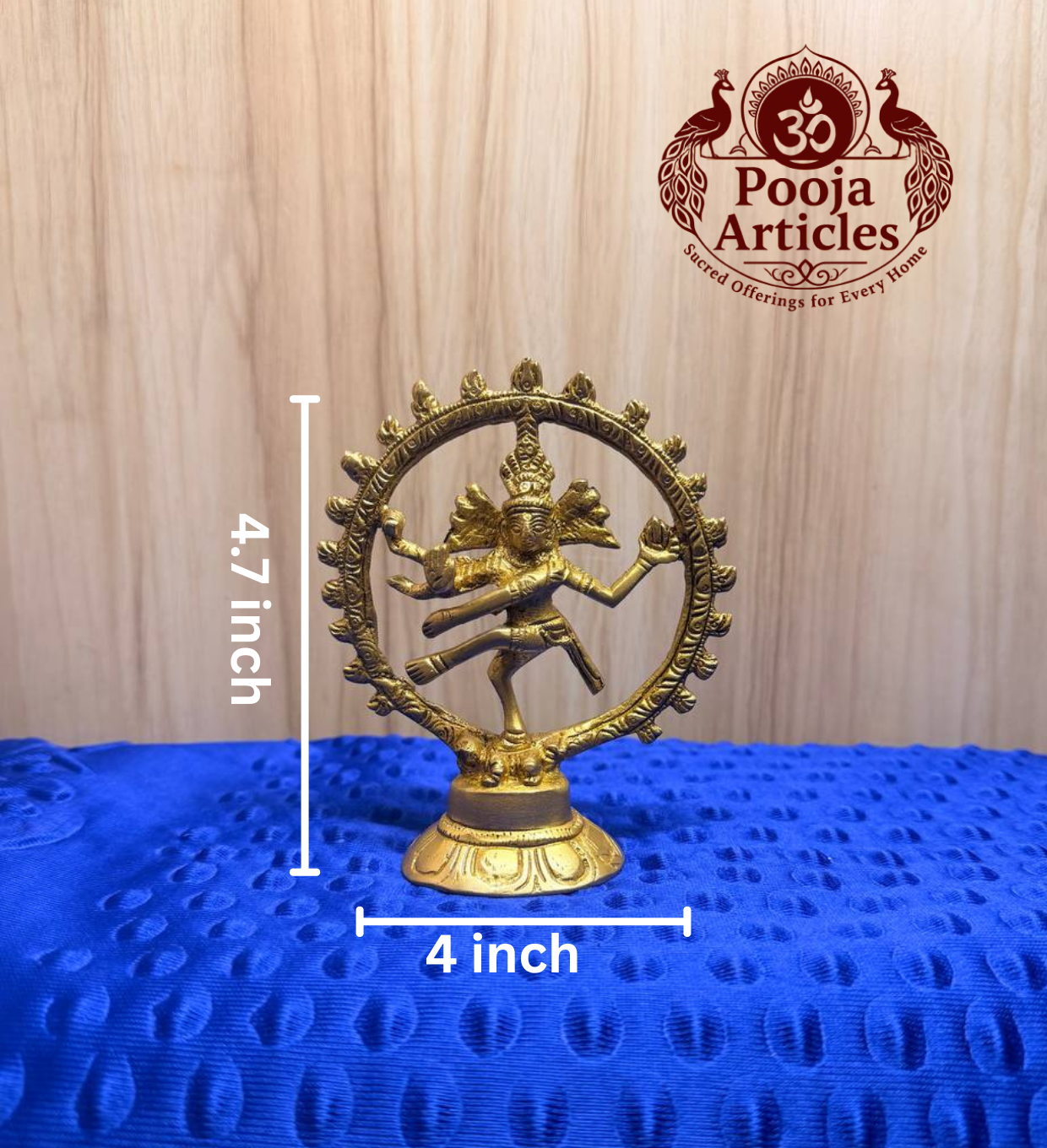 Brass Natraj Statue 4.7 Inch