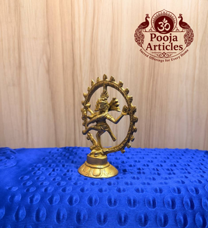 Brass Natraj Statue 4.7 Inch