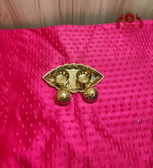 Brass Oval Two Cup KumKum Box 6 Inch