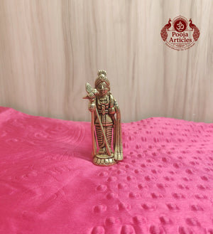 Brass Palani Raja Alangaram Murugan Statue 4.2 Inch