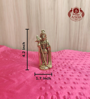 Brass Palani Raja Alangaram Murugan Statue 4.2 Inch 