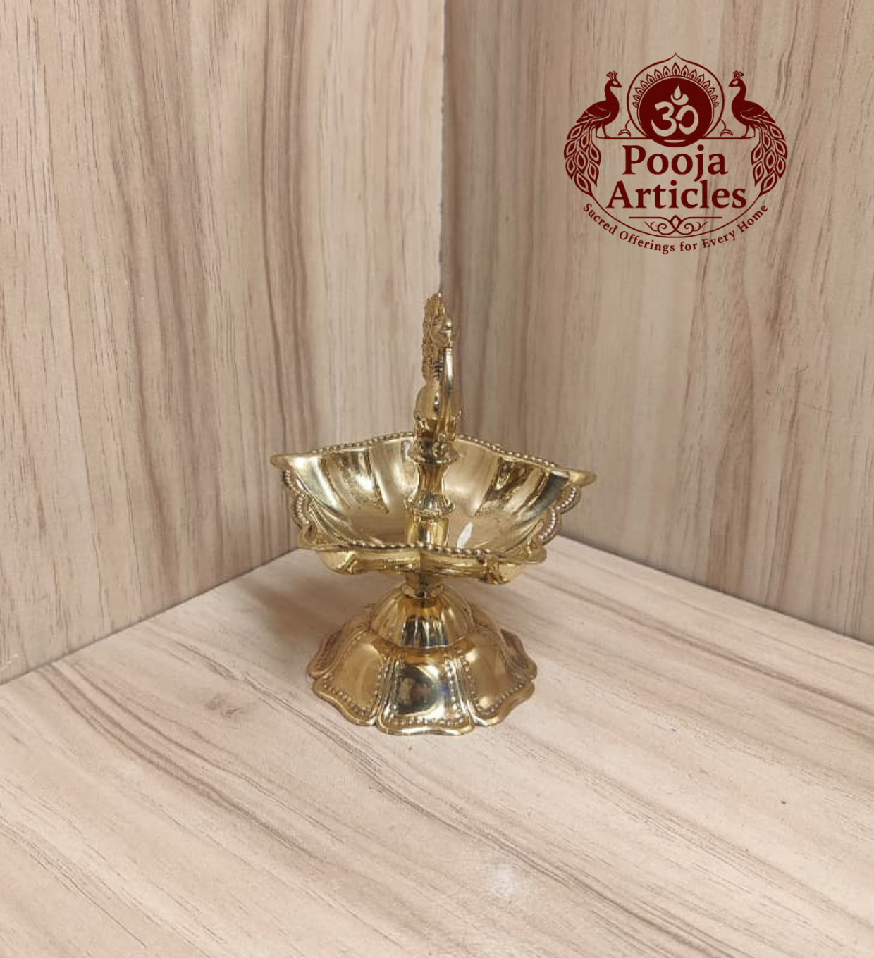 Brass Peacock Diya Size 2 – 4 Inch