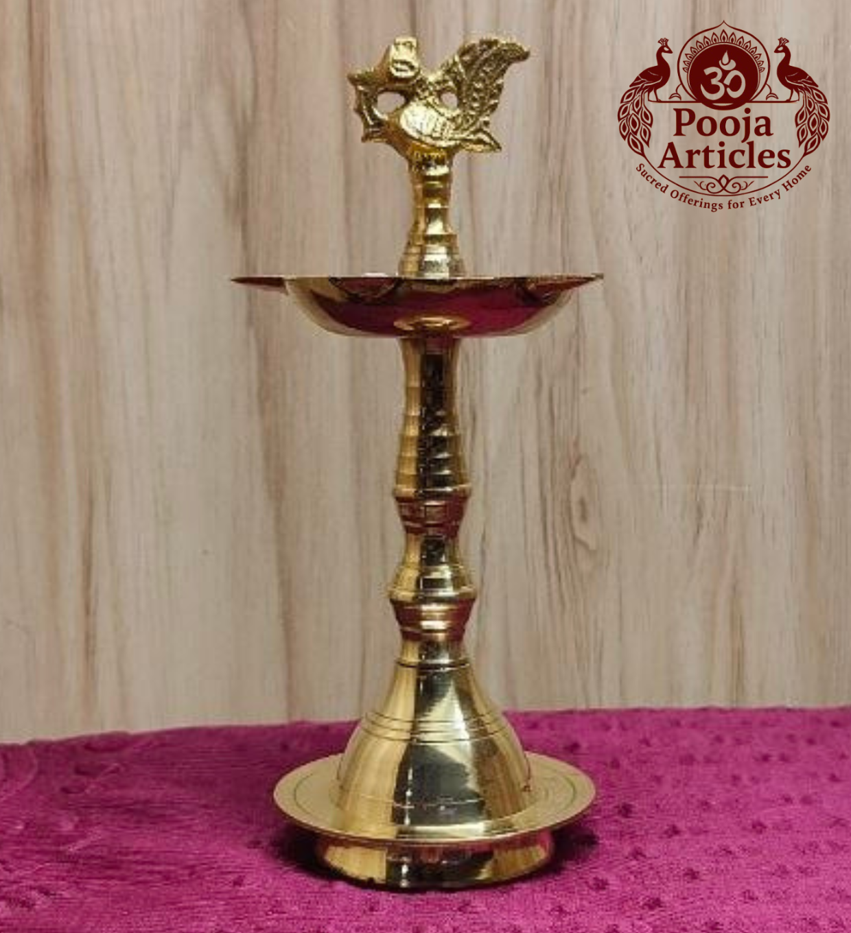 Brass Peacock Kuthu Vilakku 6.8 Inch