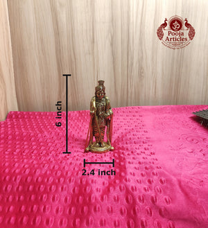 Brass Raja Alangara Murugar Statue 6 Inch