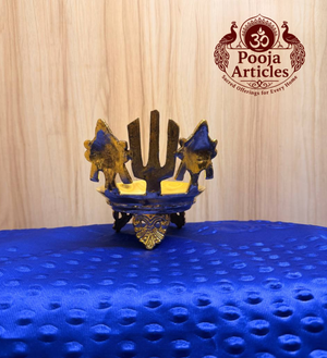 Brass Shanku Chakra Namah Diya 5 Inch