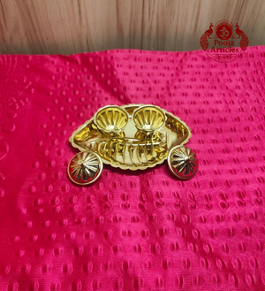 Brass Shanku Two Cup Kumkum Box 1.5 Inch 