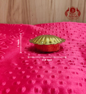 Brass Shell Shape KumKum Box 1 Inch 