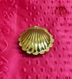 Brass Shell Shape KumKum Box 1 Inch 