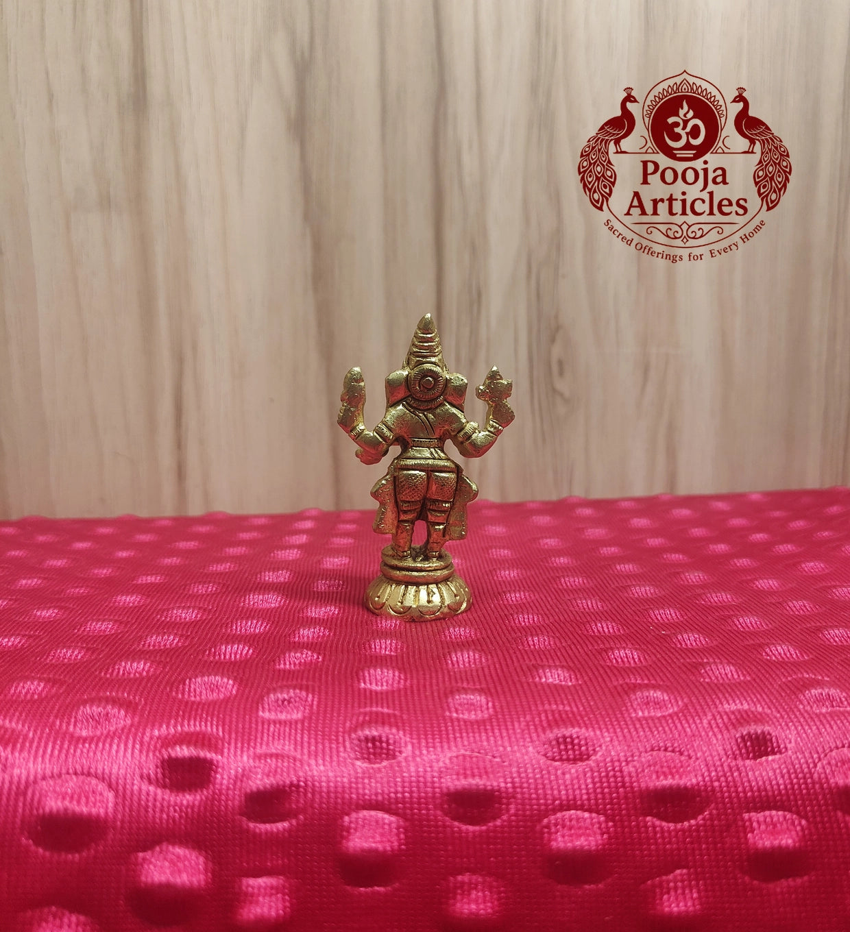 Brass Standing Ganesha Idol 2.6 Inch 