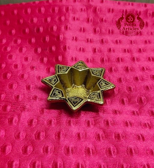  Brass Star-Shaped Diya 1 Inch 