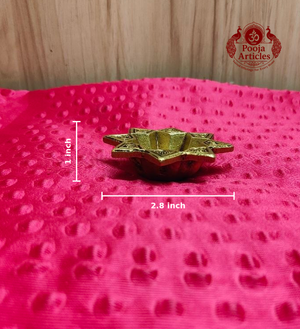 Brass Star-Shaped Diya 1 Inch 