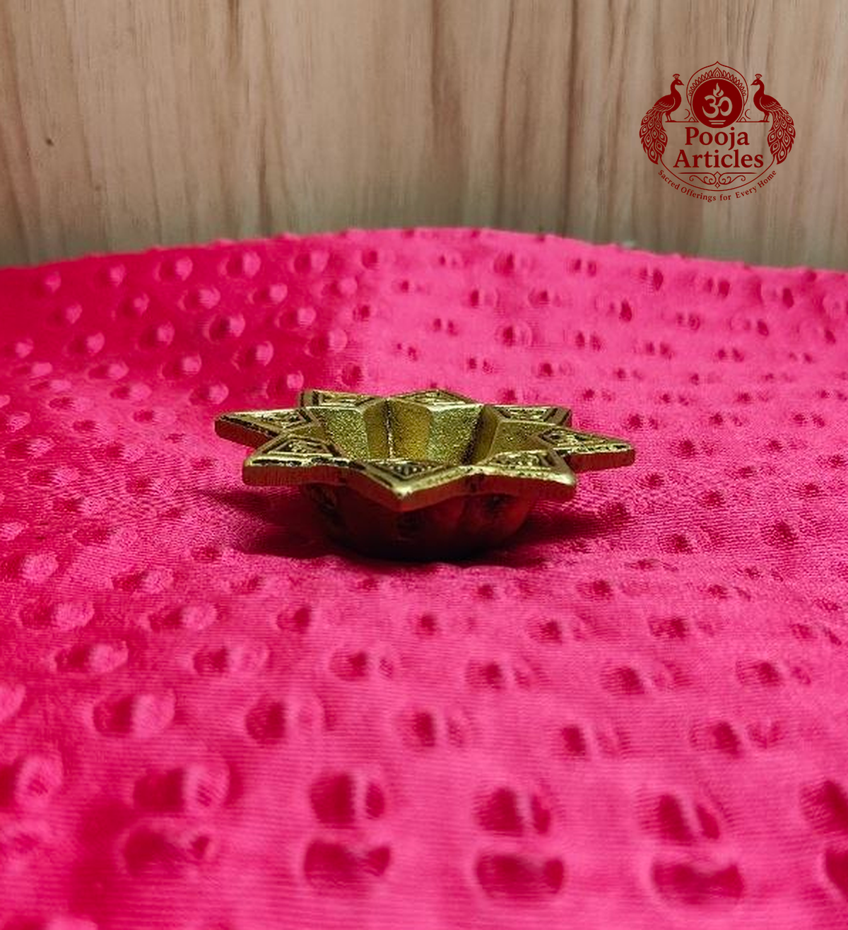  Brass Star-Shaped Diya 1 Inch